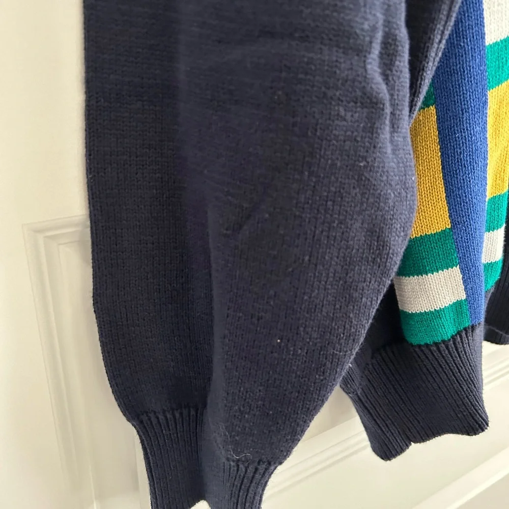 Pringle Vintage Men’s Golf Sweater Navy Blue Yellow Size L